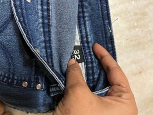 Blue Tornleg Jean Pant