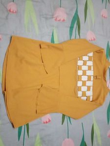 Mustard Checkered Top (New)