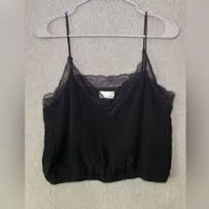 Black Lace Trim Cami