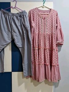 Cotton Frock With Pant