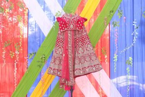 Bridal Lehenga With Jewellery