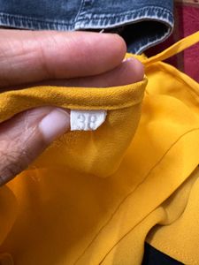 Mustard Yellow Strappy Sleeveless Top
