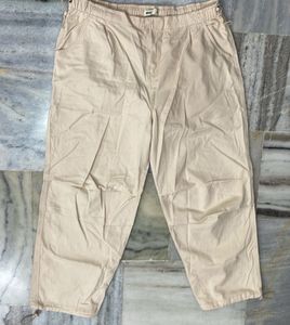 Beige Casual Pants