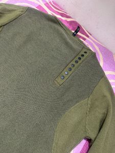 Olive Green Knit Pullover