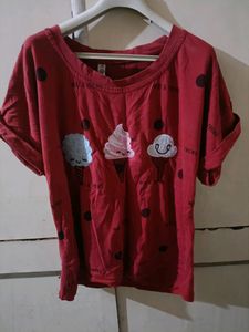 Red Crop Tshirt