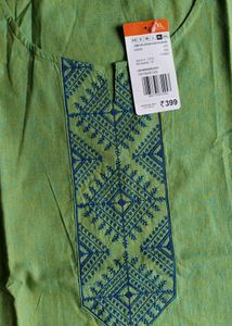 Sea Green Cotton Straight Kurta....