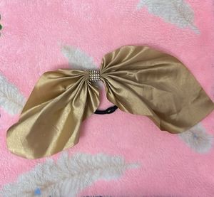 Golden Bow Hair Tie