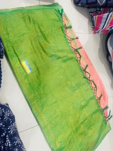 Stunning Pink &amp; Green Ombre Dupatta with Tassels