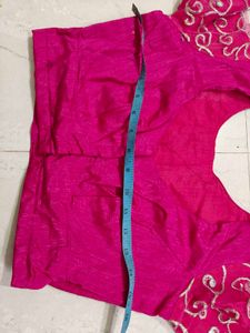 Pink Beaded Saree