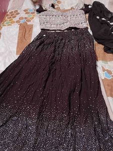 Sparkly Brown Lehenga