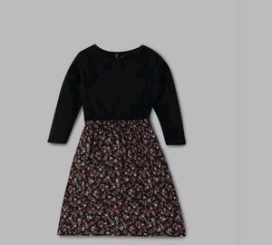 Colourblock A-line Dress