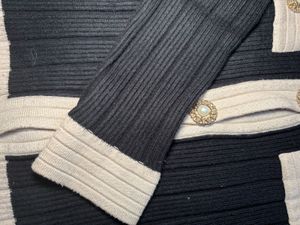 Elegant Black &amp; Cream Cardigan