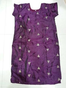 Purple Embellished Tunic Top