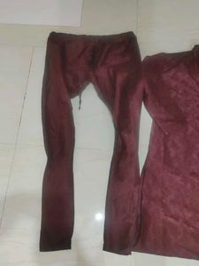 Maroon Color Kurtas Set With Dhoti Pant