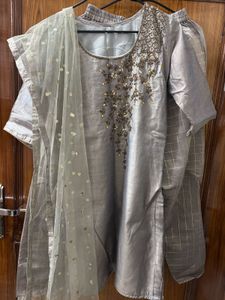 Grey embroidery co ord set
