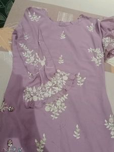 Work Kurti With Pant And Dupatta