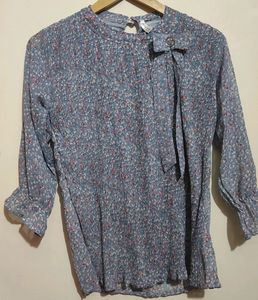 Grey Top Floral Print For Girl  8-10 Year, 30 Bust