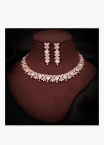 3 peace combo Elegant Rose Gold Necklace Set