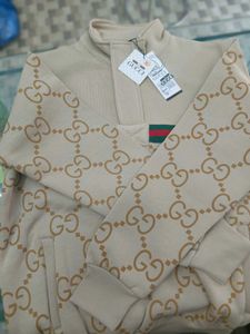 Gucci Beige Logo Pullover - Size XL