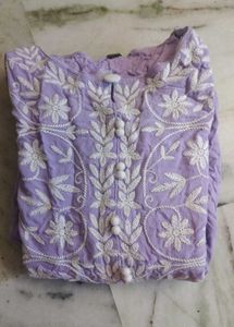 Lavender Embroidered Kurta