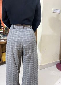 Straight Plaid Pants