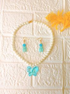 Korean Necklace Set🧿/Necklace With Earings🌷