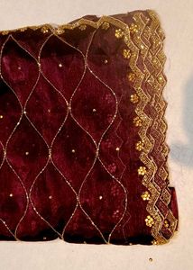 Maroon  Saree
