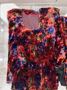 Floral Afgan Velvet Suit