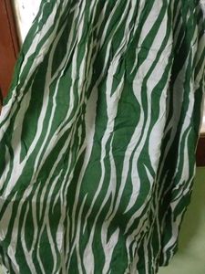 Green and White Striped Dress