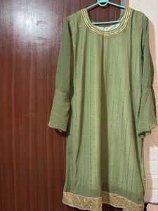 Elegant Green Sharara set,fit M to XL