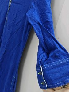 Blue Printed Kurta Dress