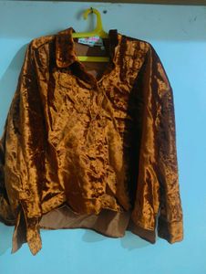 Brown Velvet Top