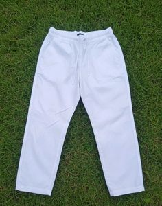 White Casual Pants