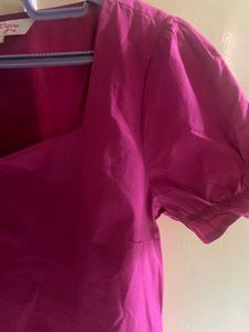 Pink Puff Sleeve Top