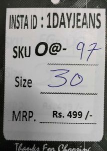 Women sky blue straight jeans size 30 (O-97)