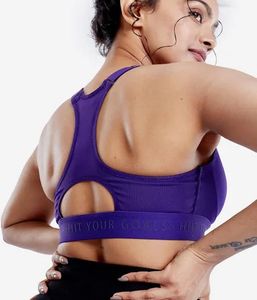 Purple Zip-Front Sports Bra