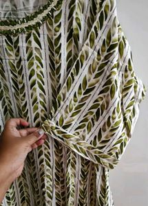 Leaf Print Green Kurta