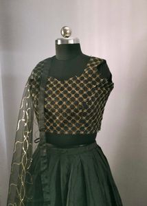Black Golden Lehenga