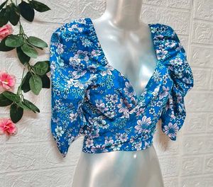 Size ES/S 🎁Buy 2 Get 1 Free 🎁 Floral Puff Sleeve