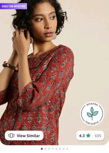 Taavi Red And Blue Kurti (S)