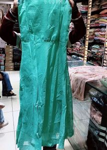 Elegant Embellished Aqua Dress