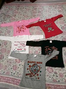 Girls&#39; Long Sleeve T-Shirt 5-Pack