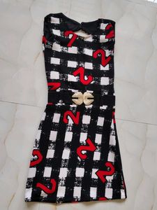 Short One Piece Dress With Detachable Belt