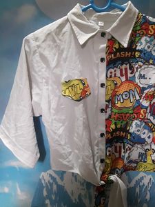 Pop Art Tie-Front Top