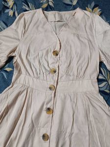 CUTE BUTTON-DOWN MIDI DRESS