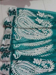 New One Emerald Green Embroidered Anarkali