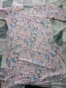 Short Floral Print Kurta