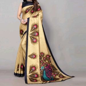 Beautiful Printed Silk Saree for Women