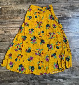 Floral Yellow Skirt