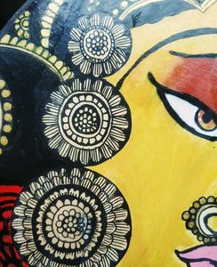 Hand-Painted Madhubani Art Plate
